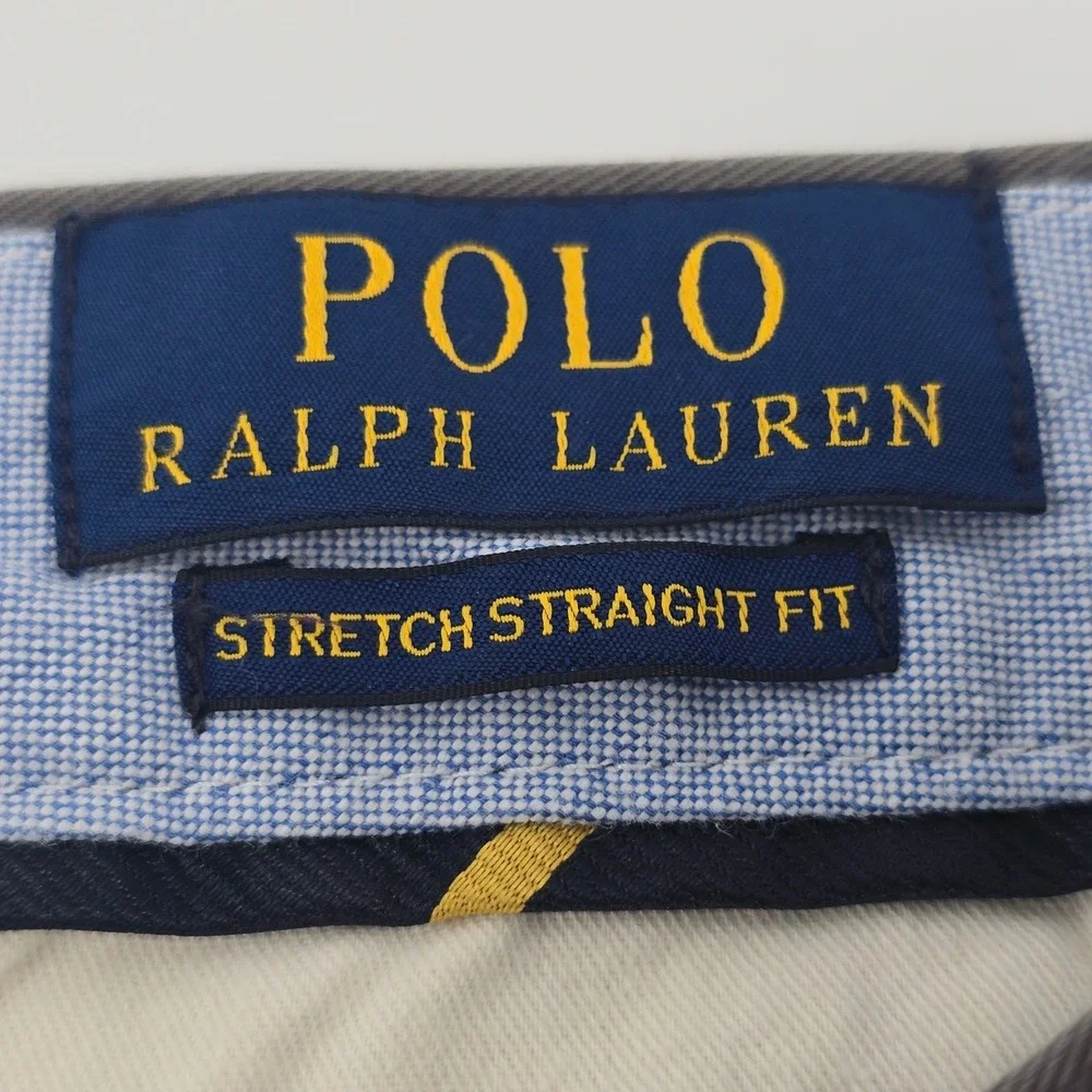 Polo Ralph Lauren Chinos Mens 32/32 Gray Stretch Straight Fit Cotton Pants
